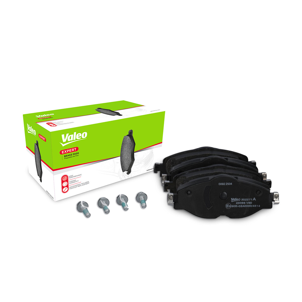 Jeu de 4 plaquettes de frein VALEO ref. 302271A
